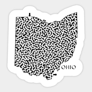 State of Ohio Maze Sticker